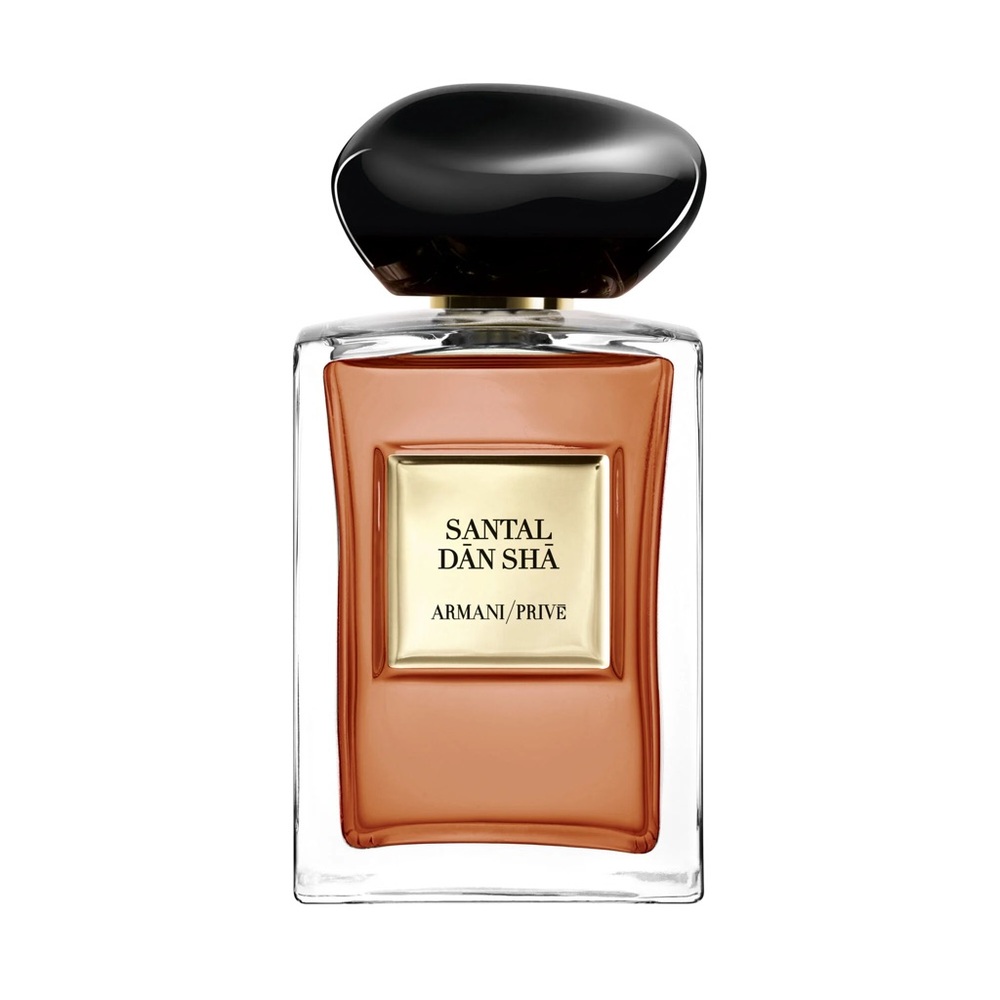 Giorgio Armani Santal Dan Sha Perfume with Black and Gold Accents